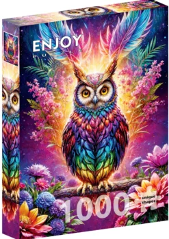 Puzzle 1000 el. Kolorowa sowa