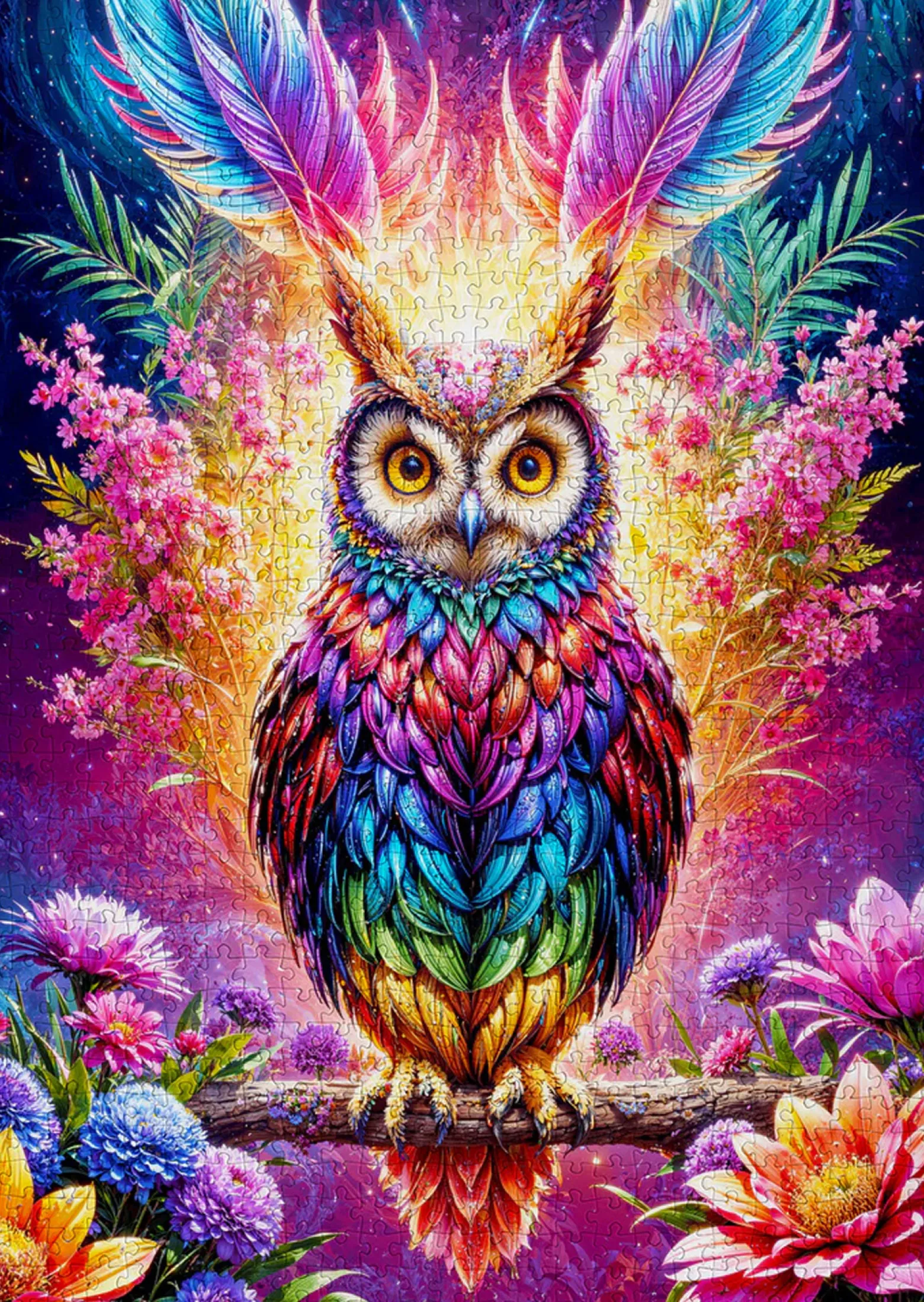 Puzzle 1000 el. Kolorowa sowa