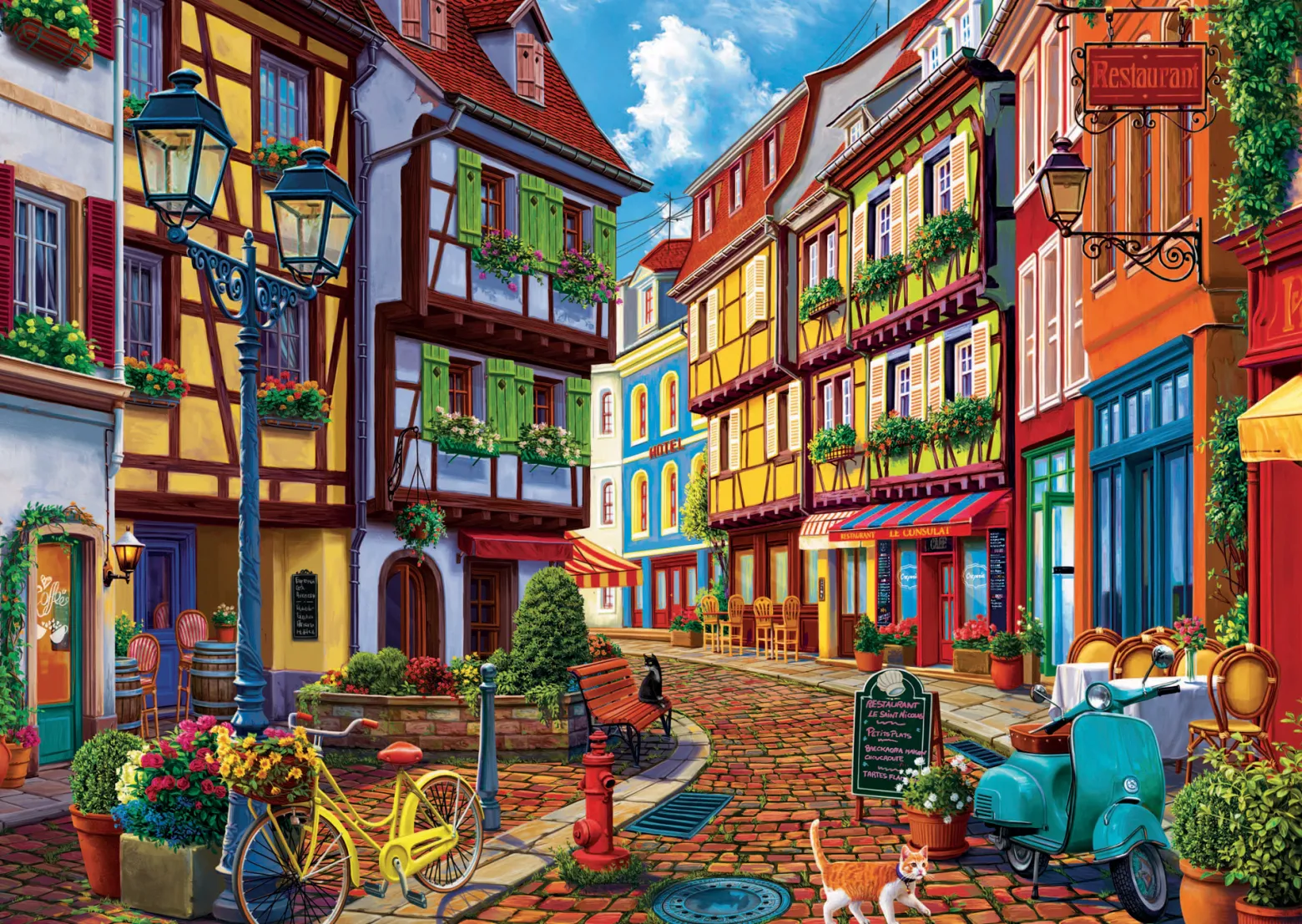 Puzzle 2000 el. Kolorowa uliczka