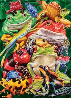 Puzzle 1000 el. Kolorowe żaby