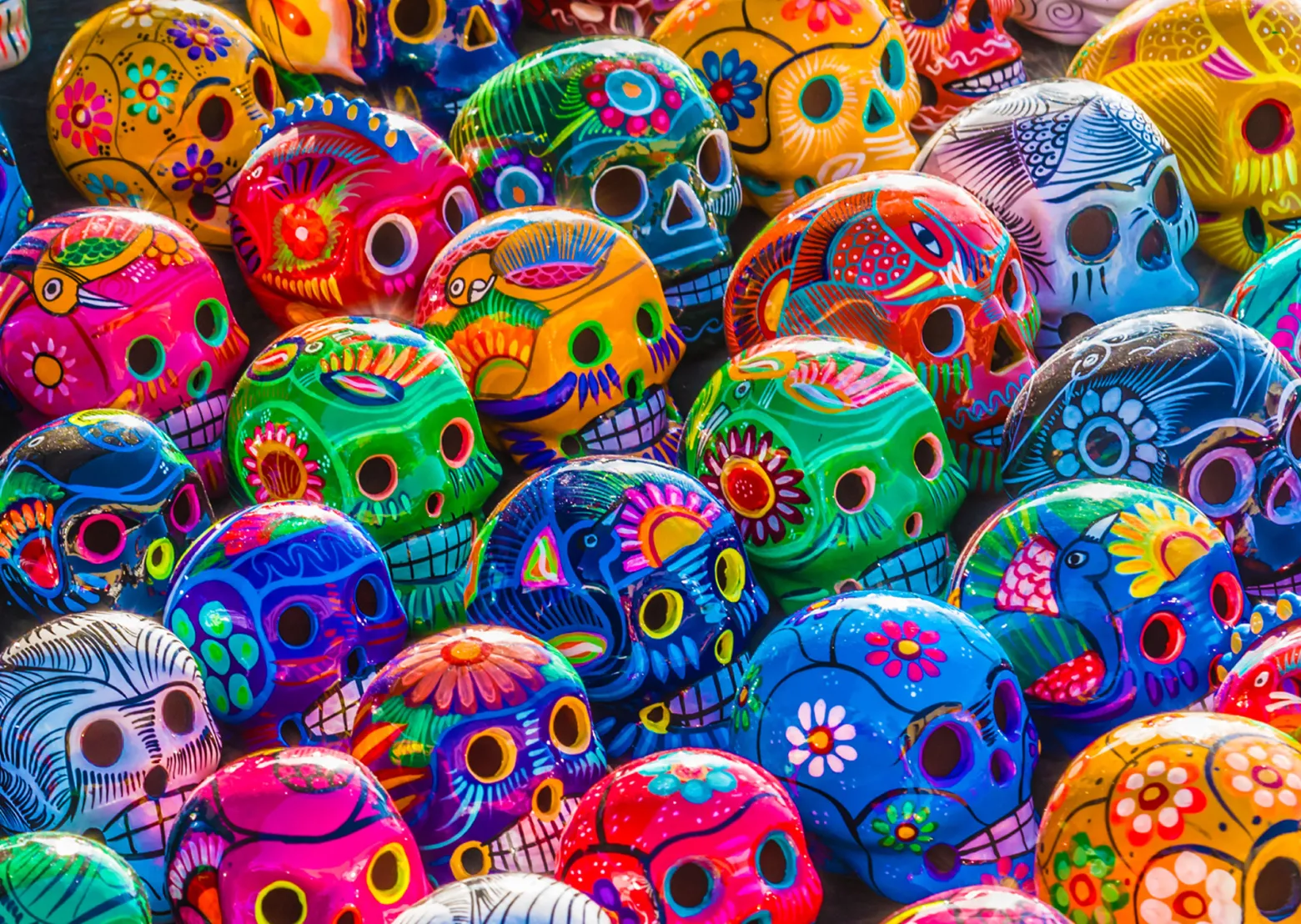 Puzzle 1000 el. Kolorowe czaszki