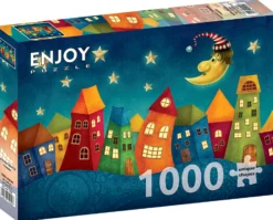 Puzzle 1000 el. Kolorowe domy