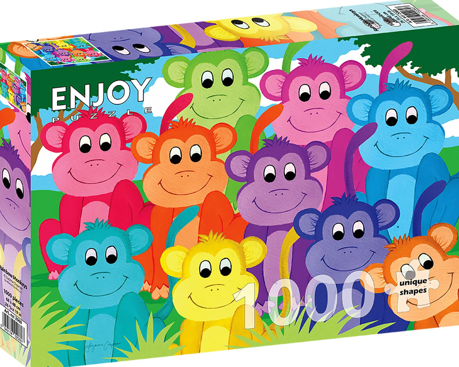 Puzzle 1000 el. Kolorowe małpy