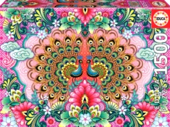 Puzzle 1500 el. Kolorowe pawie, Catalina Estrada