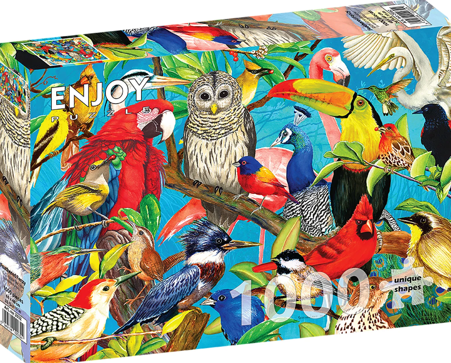 Puzzle 1000 el. Kolorowe ptaki