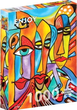 Puzzle 1000 el. Kolorowe twarze