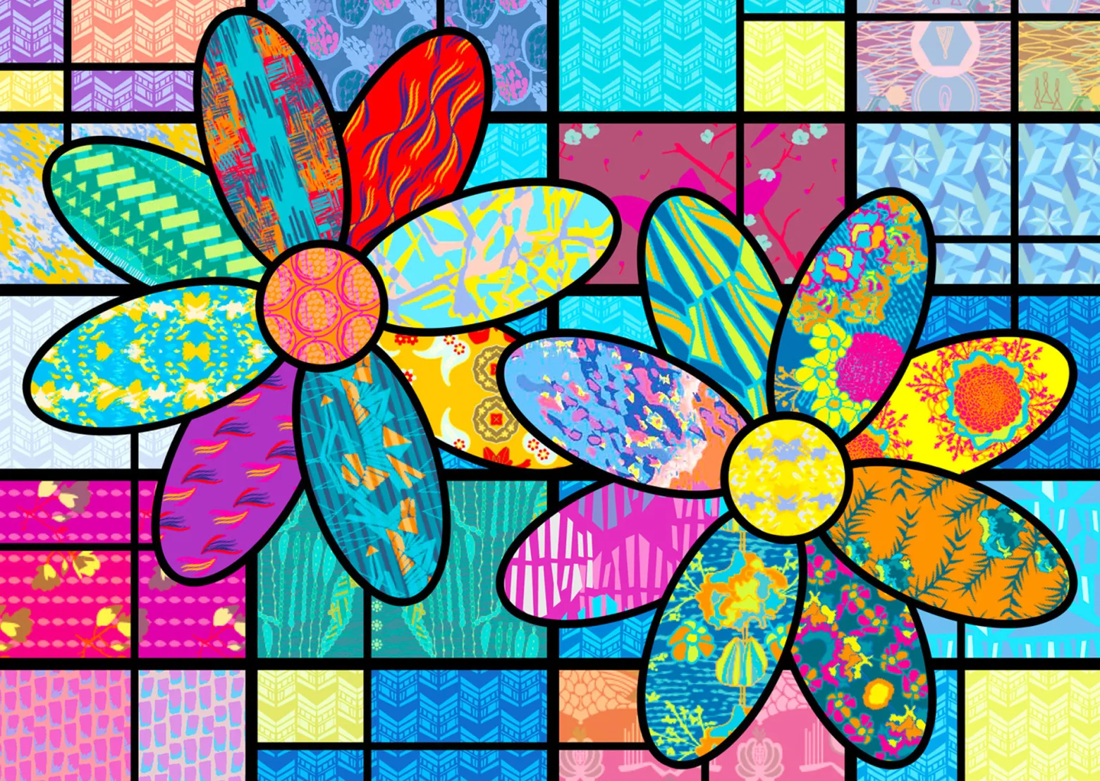 Puzzle 1000 el. Kolorowe wzory 3