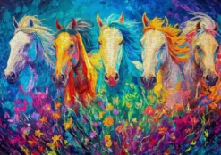 Puzzle 1000 el. Kolorowy galop