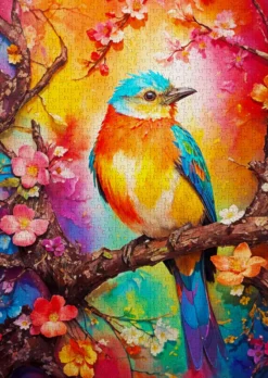 Puzzle 1000 el. Kolorowy ptaszek