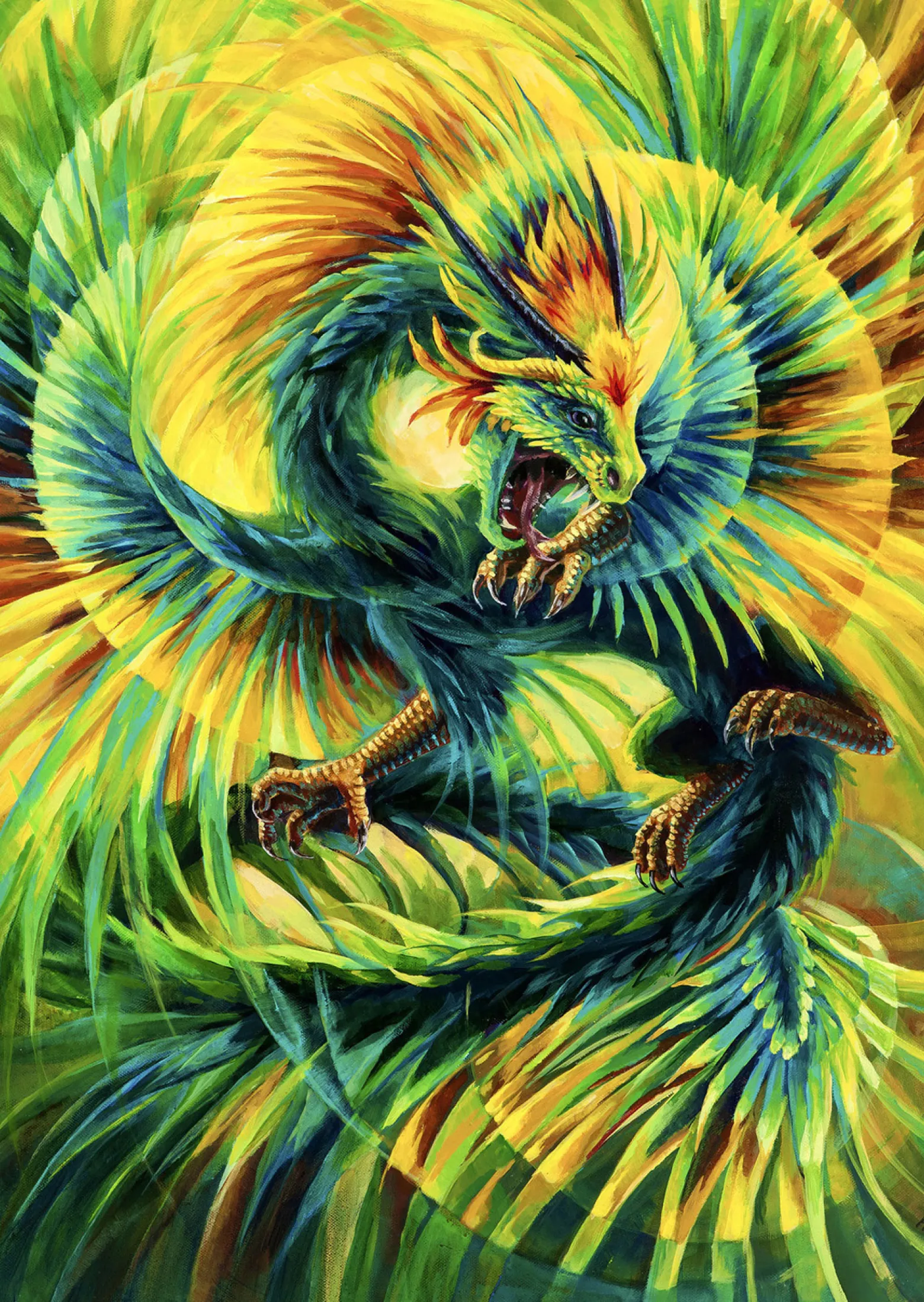 Puzzle 1000 el. Kolorowy smok