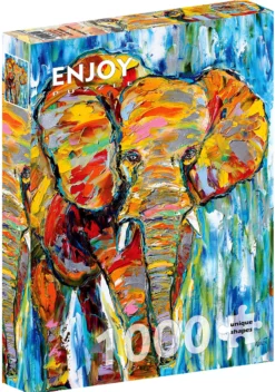 Puzzle 1000 el. Kolorowy słoń