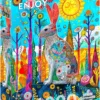 Puzzle 1000 el. Kolorowy zając