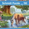 Puzzle 150 el. Konie przy strumieniu