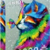 Puzzle 1000 el. Kot i motyl