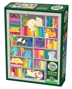 Puzzle 1000 el. Koty i książki