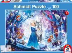Puzzle 100 el. Księżniczka w zimowym lesie