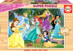 Puzzle 100 el. Księżniczki z bajek Disneya (drewniane)