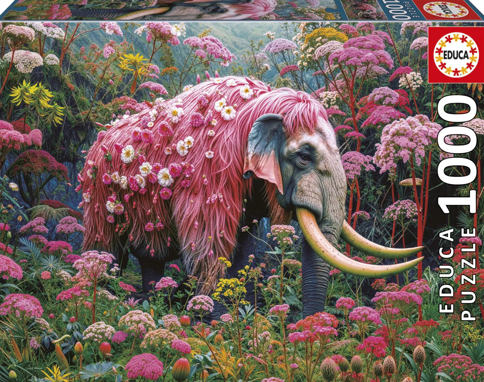 Puzzle 1000 el. Kwiatowy słoń
