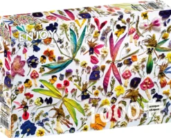 Puzzle 1000 el. Kwiaty i ważki