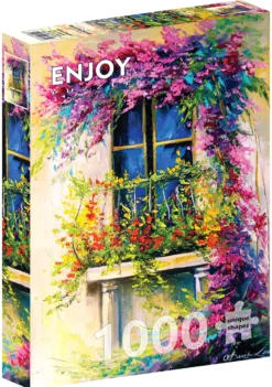 Puzzle 1000 el. Kwiaty na balkonie