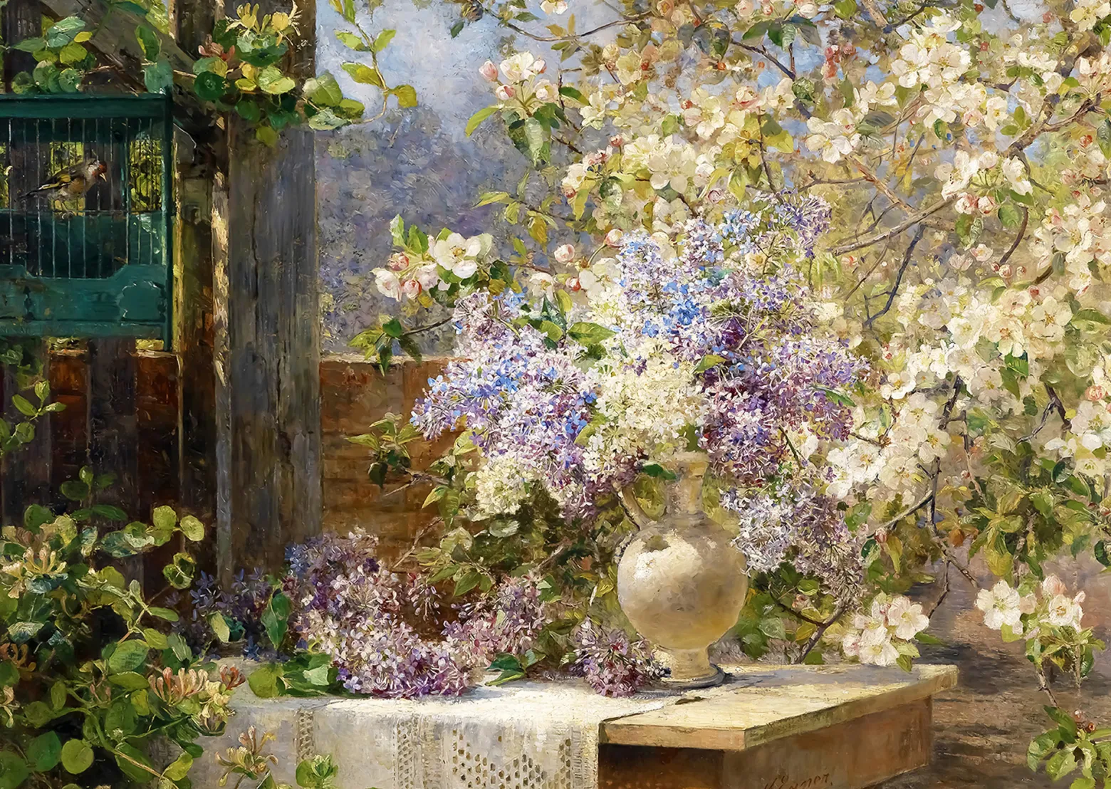 Puzzle 1000 el. Kwiaty w altance, Marie Egner