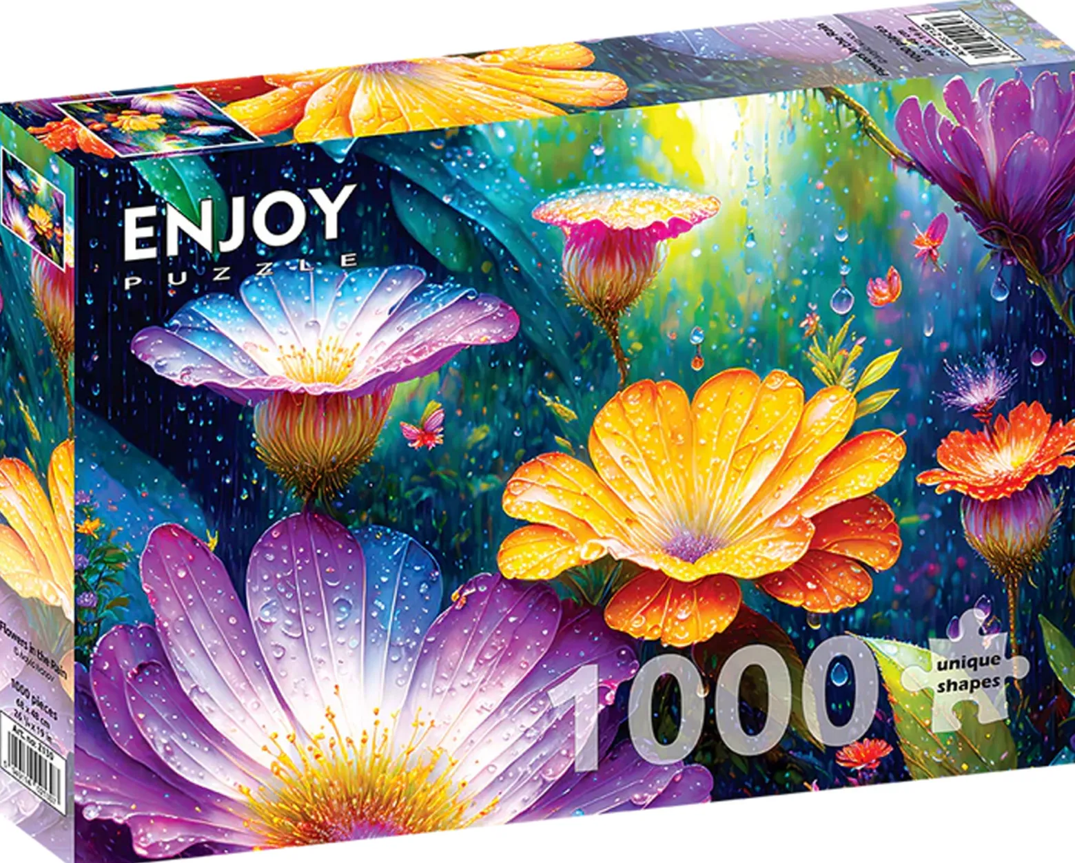Puzzle 1000 el. Kwiaty w deszczu
