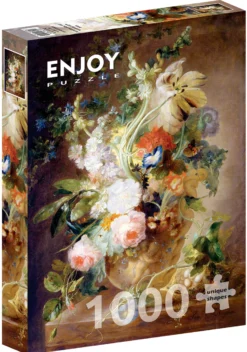 Puzzle 1000 el. Kwiaty w wazonie, Jan van Huysum