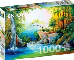 Puzzle 1000 el. Leśny wodospad