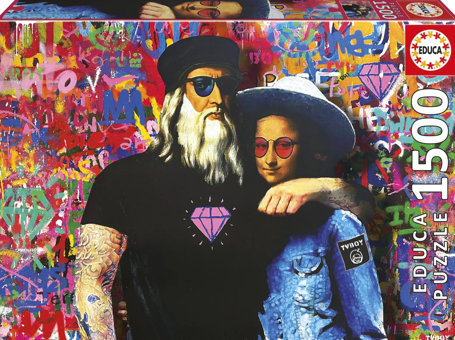 Puzzle 1500 el. Leo i Lisa, TV Boy