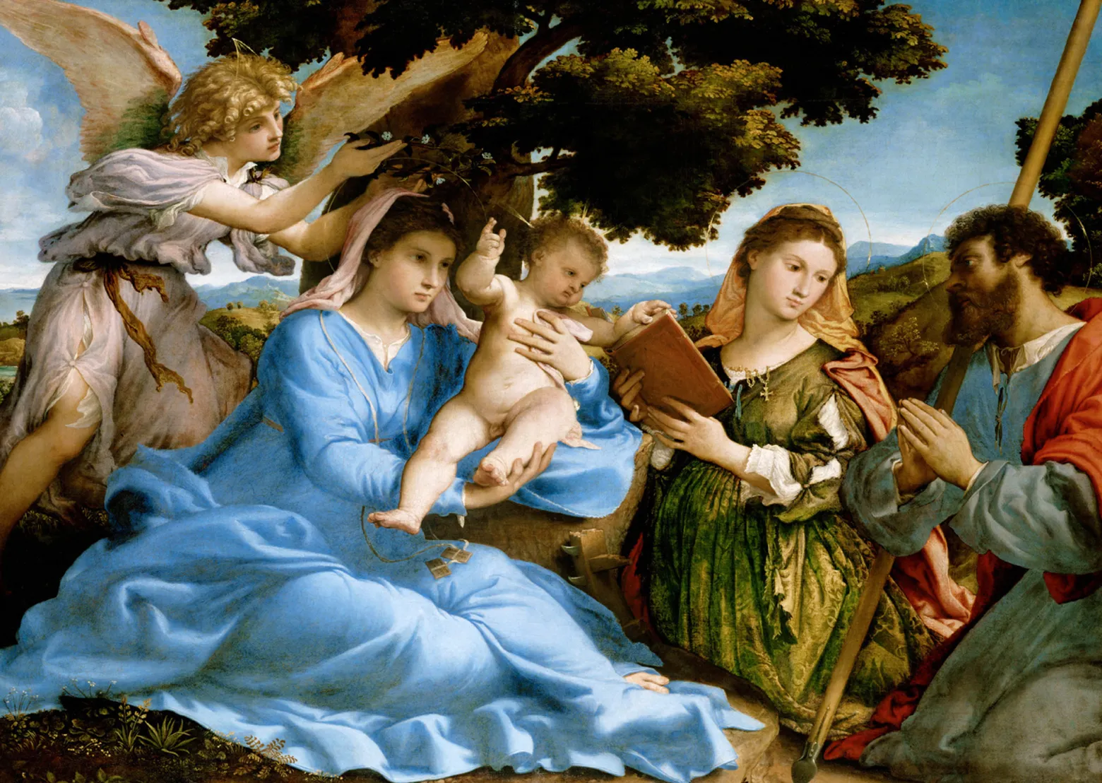 Puzzle 1000 el. Madonna z Dzieciątkiem ze św. Katarzyną i św. Jakubem, Lorenzo Lotto