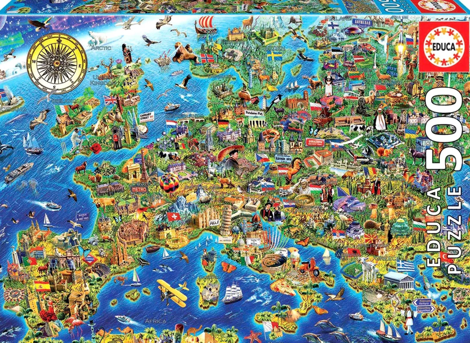 Puzzle 500 el. Mapa Europy