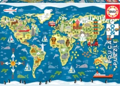 Puzzle 200 el. Mapa świata