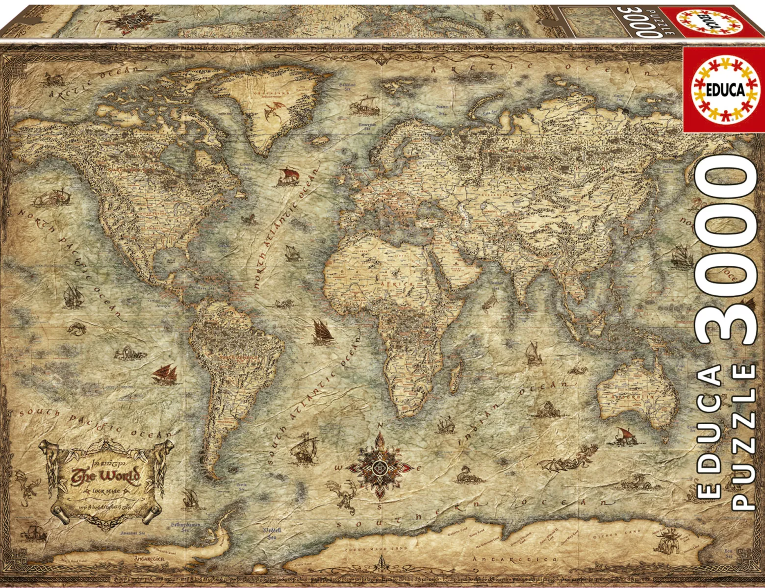 Puzzle 3000 el. Mapa świata