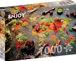 Puzzle 1000 el. Mapa świata z przypraw