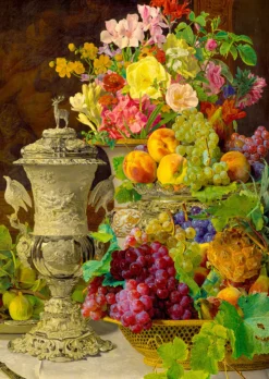 Puzzle 1000 el. Martwa natura z owocami, Ferdinand Georg Waldmuller