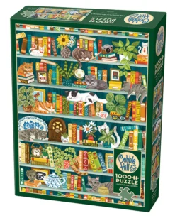 Puzzle 1000 el. Miejsce dla książek i kotów