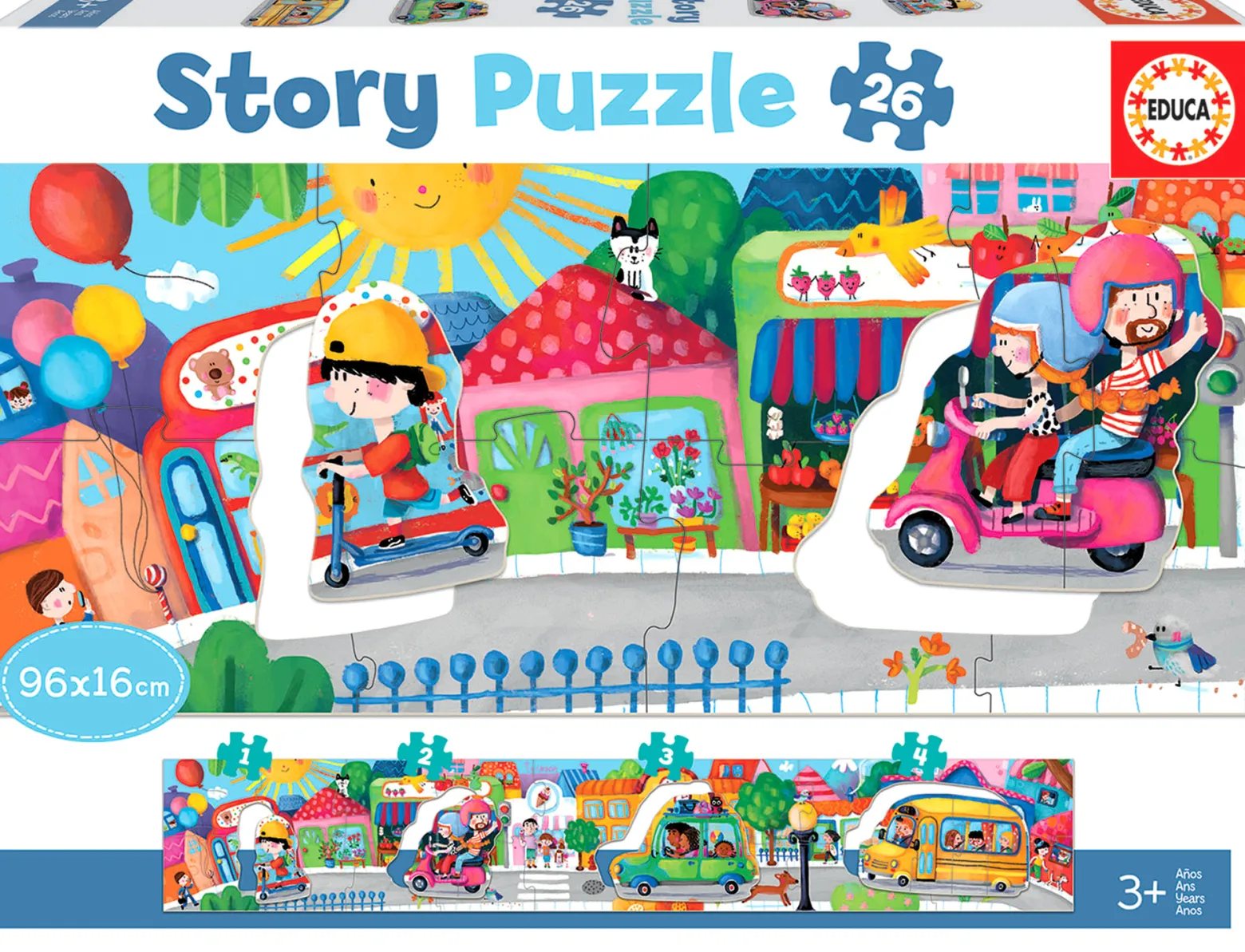 Puzzle 26 el. Miejskie pojazdy (panorama)