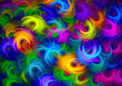 Puzzle 1000 el. Neonowe pióra
