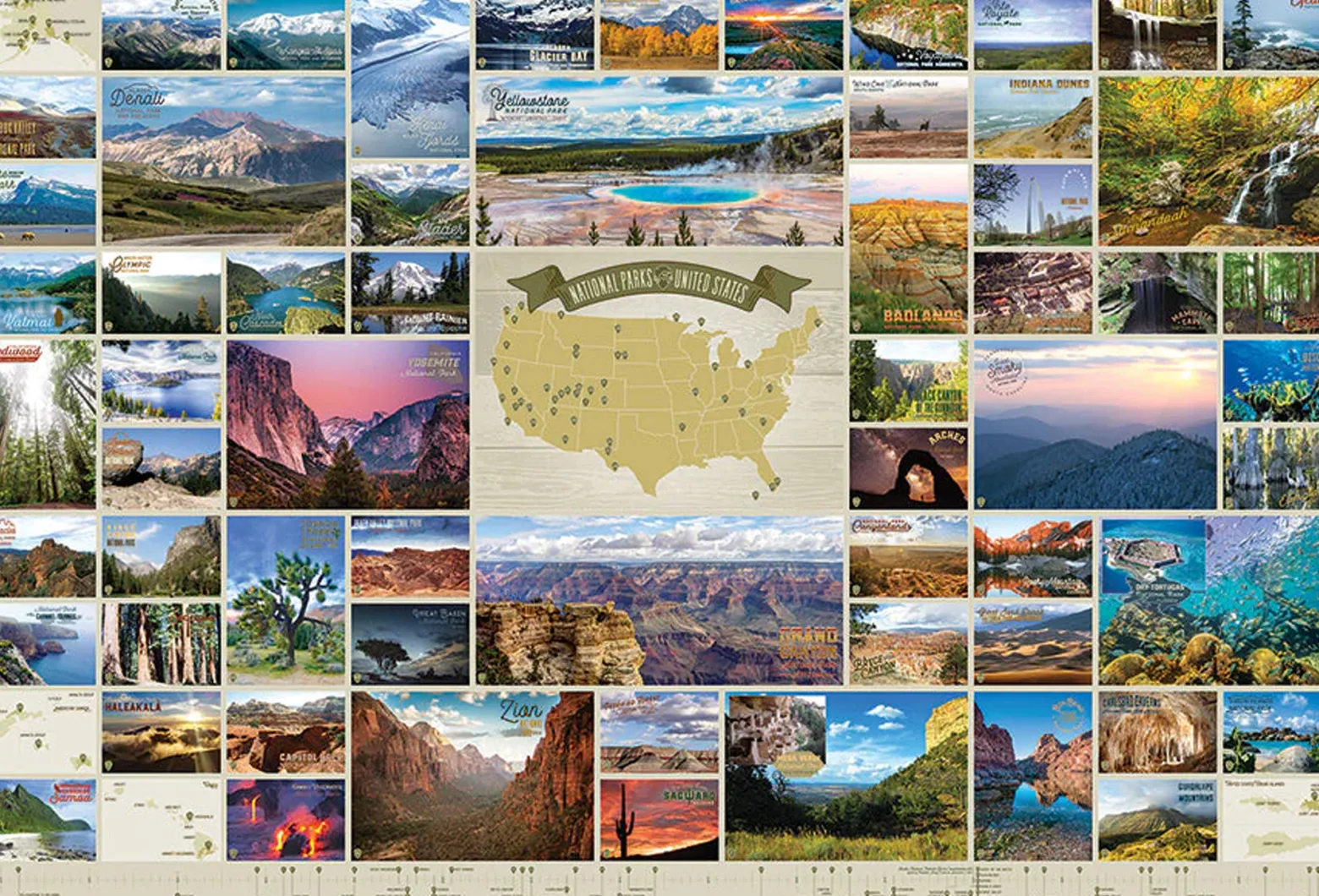 Puzzle 2000 el. Parki narodowe w Stanach Zjednoczonych