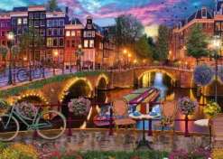 Puzzle 1000 el. PC Kanał w Amsterdamie