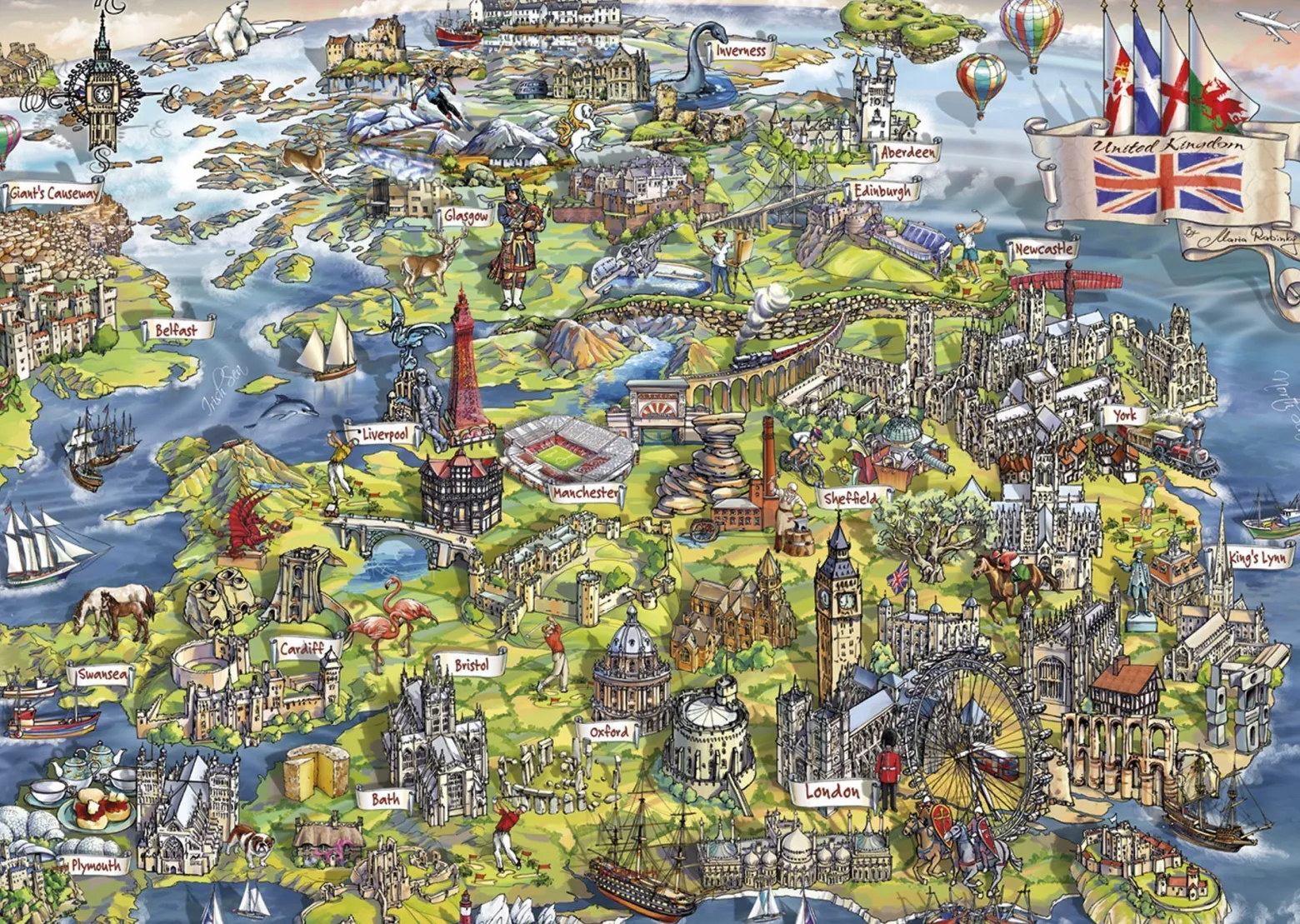 Puzzle 1000 el. Piękna Brytania