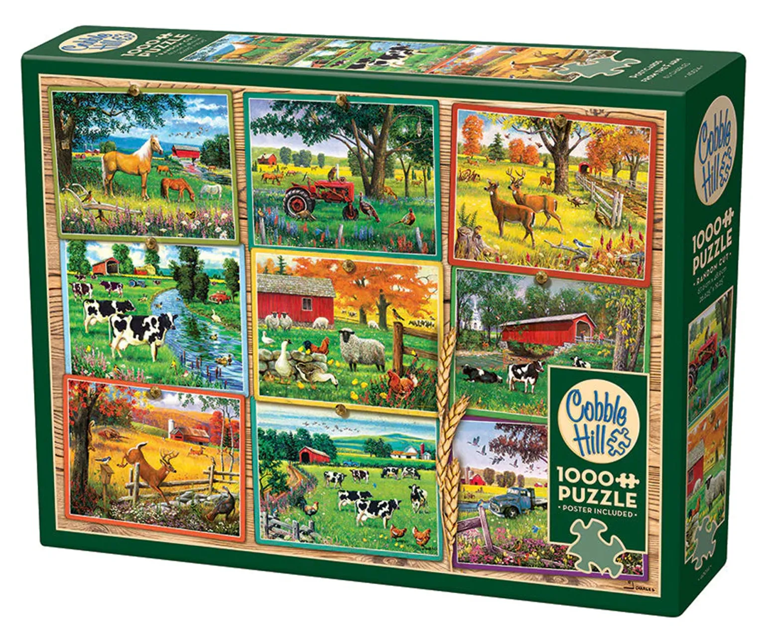 Puzzle 1000 el. Pocztówki z farmy