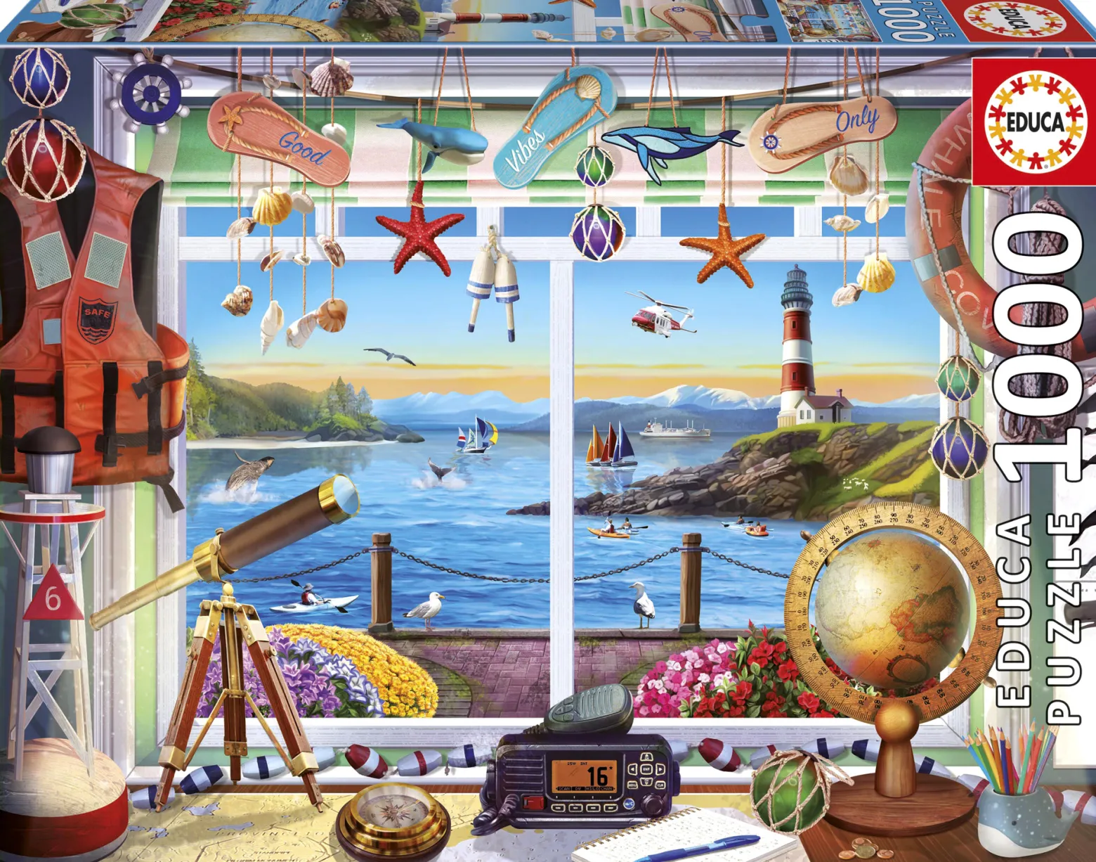 Puzzle 1000 el. Pokój z widokiem na morze