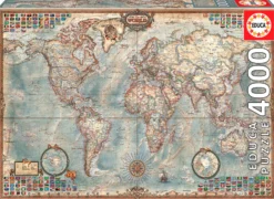 Puzzle 4000 el. Polityczna mapa świata (retro)