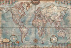 Puzzle 4000 el. Polityczna mapa świata (retro)
