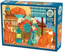 Puzzle 500 el. Pomarańczowe koty