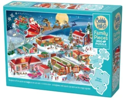 Puzzle 350 el. Przelot Świętego Mikołaja