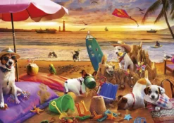 Puzzle 1000 el. Psy na plaży