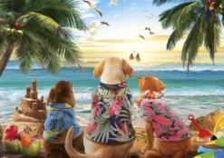 Puzzle 1000 el. Psy na plaży