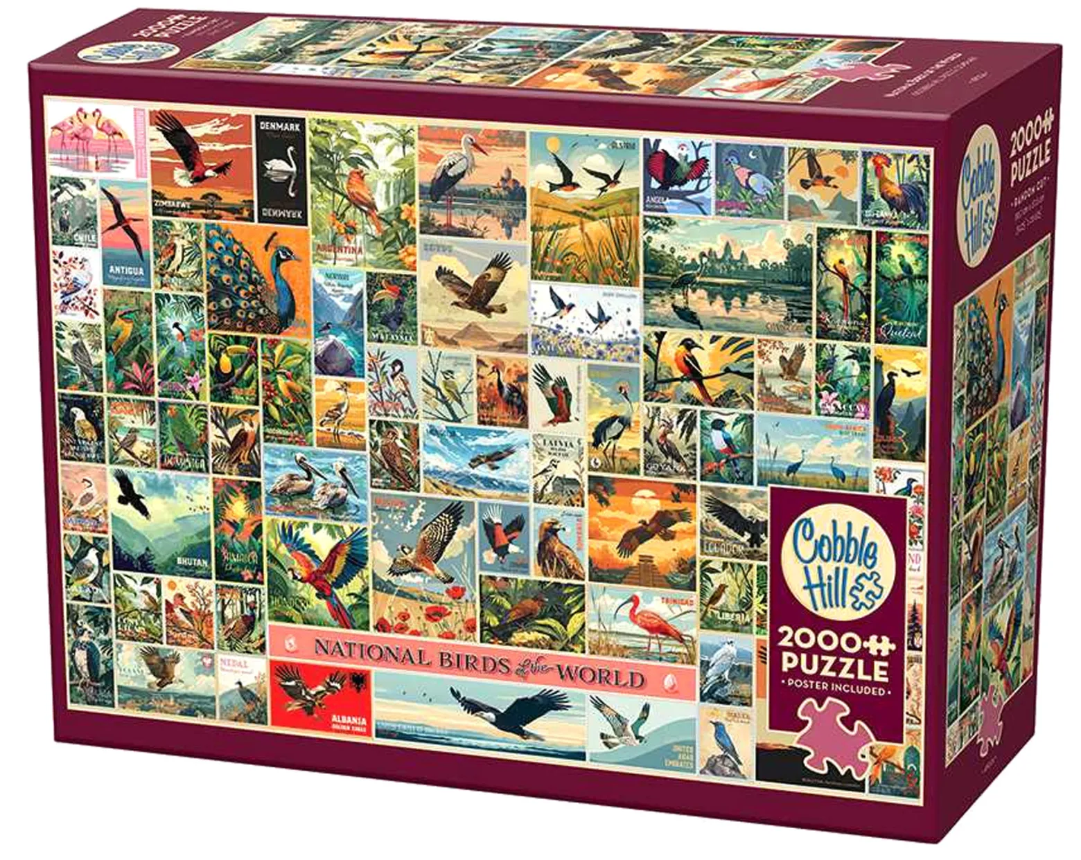 Puzzle 2000 el. Ptaki jako symbole państw